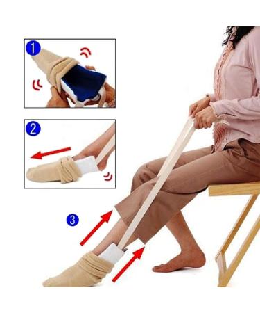 Duokirs Sock Puller - Effortless Sock Aid for Elderly Disabled & Pregnant Women | Easy Sock Tool for Comfort & Independence - Buy Online on GoSupps.com