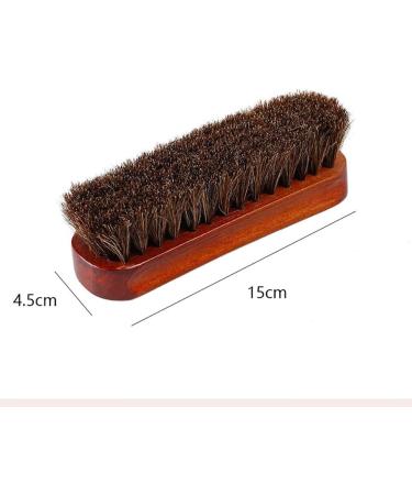 2 Pcs Shoe Polish Brush Set Horsehair Brushes Shoe Boot Shine Brush Horse Hair Bristles Brush for Boots Sofas Bags - Buy Online on GoSupps.com