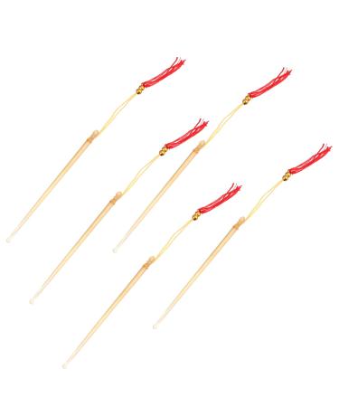 Healeved Washable Wax Carving Salon Safety Multifunctional Tassle Animal Ear for Handmade Tool Cm Man Remover Earwax Woman Picks Cleaner Spoons Tassel Tools Toothpick Spoon Care Portable