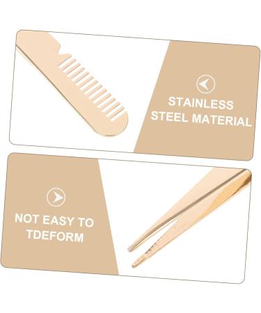 Mikinona Eyelash Tweezers Eyebrow Pick Tweezers Metal Lash Clamp Tweezers Eyebrow Tweezers Lash Applicator Tool Eye Lash Tweezers for Women Tweezers for Men Lash Tweezers with Comb - Buy Online on GoSupps.com