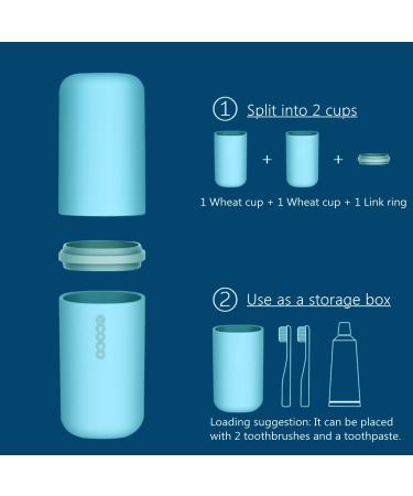 Miejmjia Travel Water Set - Compact Toothbrush Holder & Dental Brush for Camping & Business Trips - White - Buy Online on GoSupps.com