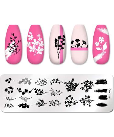 Riveryy 12 Pcs Nail Stamping Template Set - Geometry Animal & Flower Patterns for DIY Nail Art Decoration - Buy Online on GoSupps.com