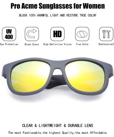 Pro Acme Unbreakable Polarized Baby Sunglasses - Grey Frame/Gold Mirrored Lens - 0-24 Months - Buy Online on GoSupps.com
