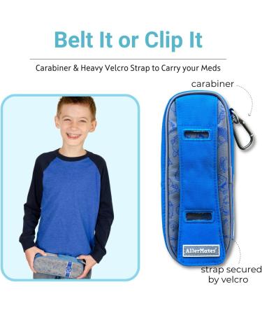 Kids Allergy Carrying Case for EpiPen & Benadryl - Busy Boy Blue | AllerMates - Buy Online on GoSupps.com