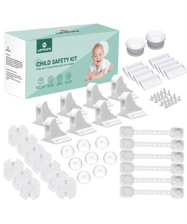 LATTCURE Baby Proofing 36 Pcs Baby Safety Locks (Baby Locks-2)