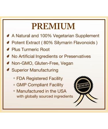 Natural Choice Botanicals Milk Thistle Extract (80% Silymarin Flavonoids) Plus Turmeric - 120 Capsules - Buy Online on GoSupps.com