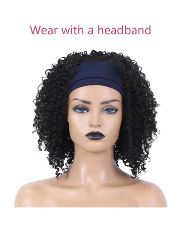 Fancy Afro Kinky Wig - Short Curly Heat Resistant Half Wig for Women - Synthetic Party Cosplay Hairpiece - Buy Online on GoSupps.com