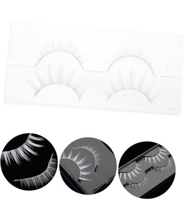 WOFASHPURET 2 Pairs White False Eyelashes Eye Makeup Tools White Faux Eyelashes Luxurious Eyelash White Eyelashes Wispy Fluffy Eyelashes Natural Eyelashes Extend Chemical Fiber Artificial 5d - Buy Online on GoSupps.com