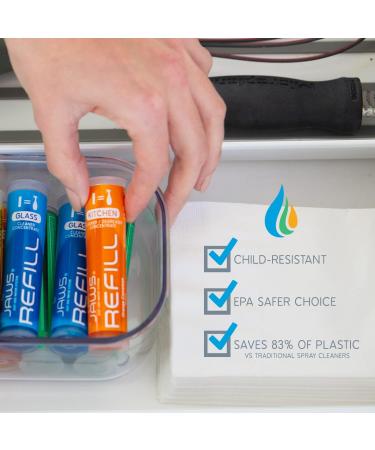 JAWS Cleaners Home Cleaning Kit - Multi-Surface Glass Shower & Hardwood Floor - Includes 2 Refill Pods - Eco-Friendly Refillable Cleaning Supplies - Buy Online on GoSupps.com