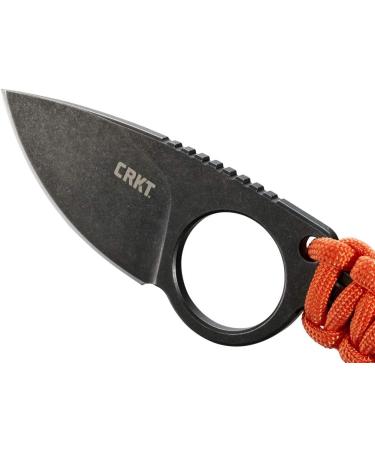 CRKT Capflying Knife EDC | Solid Blade Drop Point Knife with Black Stonewash | Orange Handle with Wrapped Cord | International Shipping Available - Buy Online on GoSupps.com