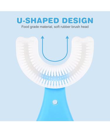 DOITOOL U Shaped Kids Toothbrush 4pcs - Soft Silicone Brush Head - Age 2-6 - 360 Oral Teeth Cleaning - Buy Online on GoSupps.com