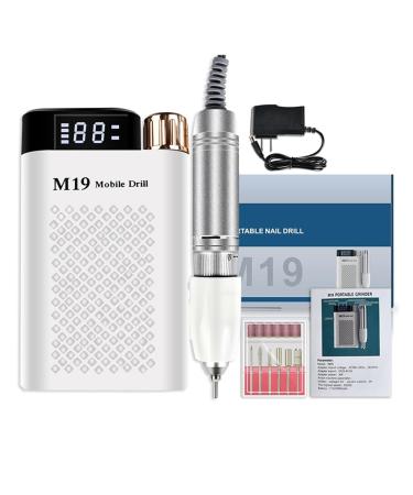 Portable Electric Nail Drill Nail Drill Manicure Machine Electric File Nail Sander Nail Drills Bits with LED Display for Gel Removing Nail Polish Pen Salon Tool for Manicure Pedicure Polishing Sh