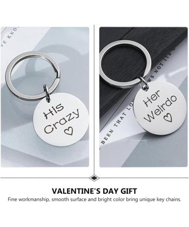 Coheali Valentine's Day Key Trailer Pair Rings - Men's Gifts | Stainless Steel Key Holders for Couples | 3-Piece Set - Buy Online on GoSupps.com