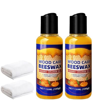 2Pcs Natural Micro-Molecularized Beeswax Beeswax Spray Furniture Polish Multi-Surface Polish and Cleaner for Wood & Furniture Wood Seasoning Bees wax Spray