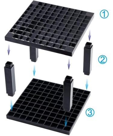 Multi Bin Art Brush Organizer 96 Hole Plastic Pencil & Brush Holder Colored Pencils Markers - Desk Stand Organizer Holder Fits Paint Brushes Dryer Holder for Pens Colored Pencils Markers (1) - Buy Online on GoSupps.com