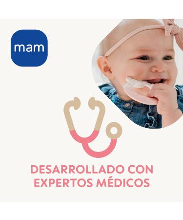 MAM Bite & Brush C136 - Gums Cleansing & Massaging Toothbrush for Babies 3 Months+ Pink Rose | International Shipping Available - Buy Online on GoSupps.com