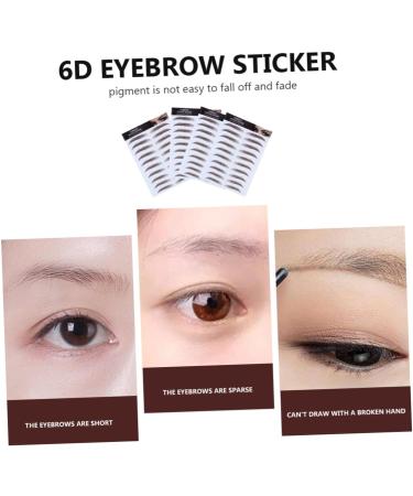 WOONEKY 4pcs Eyebrow Stickers Imitation Eyebrows Template 6d Hair Water Transfer Paper with Soy Ink - Buy Online on GoSupps.com