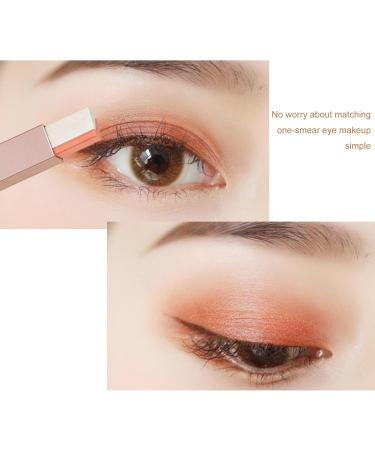 Creamy Eyeshadow Two-tone Eyeshadow Stick Glitter Eye Shadow Pencil Gradient Eyeshadow Pen Quick Eye Makeup Waterproof - Buy Online on GoSupps.com