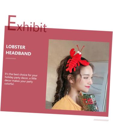 CRILSTYLEO 1pc Lobster Headband Festive Decor Headdress Delicate Hairbands Holiday Party Supplies Creative Headbands Party Hairband Stuffed Headbands Funny Headband Adorable Hairband - Buy Online on GoSupps.com