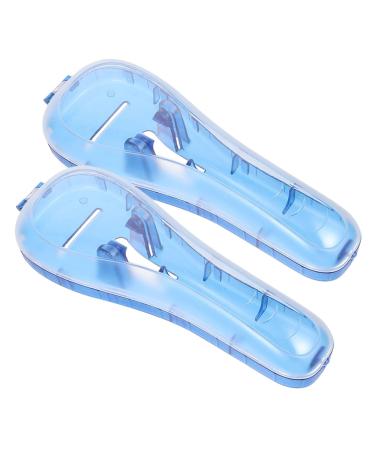 Beavorty 2er-Box Razor storage box manual razor protection Electric Shaver Hartschalesetui for hand razor traveler nasiser etui razor razor travel Stk manual case 16.5x6cm blue