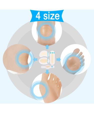 24-Piece Waterproof Blister Gel Guard Bandages for Fingers, Toes, Forefoot, and Heel - Buy Online on GoSupps.com