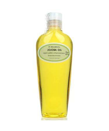 Dr Adorable - 8 oz - Jojoba Oil Golden - 100% Pure Natural Unrefined Organic Cold Pressed