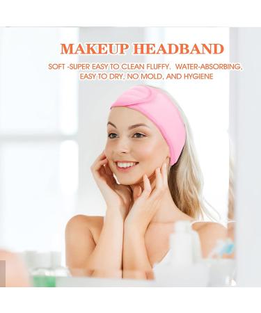 Adjustable Spa Facial Headband | Microfibre Hairband for Women | Pink Headband for Washing Face, Bath, Yoga & Makeup - Buy Online on GoSupps.com