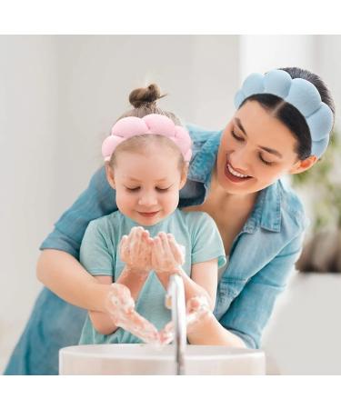 2Pack Women's Spa Headband for Skincare & Makeup - Pink+Blue - Buy Online on GoSupps.com