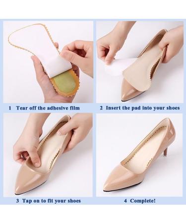 2 Pairs High Heel Inserts for Women - Adhesive Cushioning Insoles | Anti-Slip Invisible Relief for Sandals Flats & Pumps (US 5-6) - Beige - Buy Online on GoSupps.com