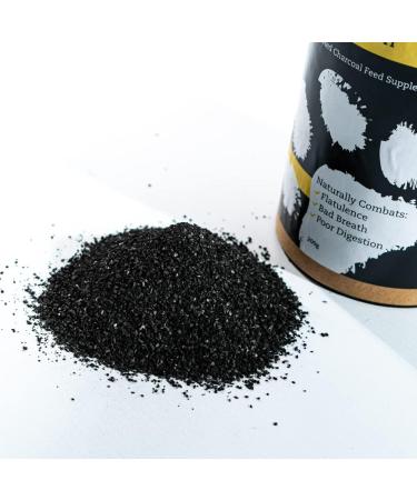 The Natural Charcoal Company Canine Gut Health - Organic Granulated Charcoal Powder Supplement for Dogs - Reduce Bad Breath Supports Digestion Gas Relief - 200g - Buy Online on GoSupps.com