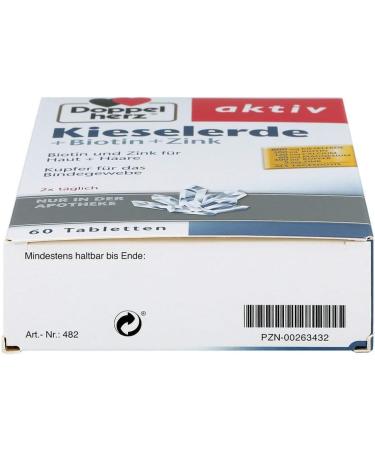 Doppelherz kieselerde Biotin & Zinc - 60 Tablet - Buy Online on GoSupps.com