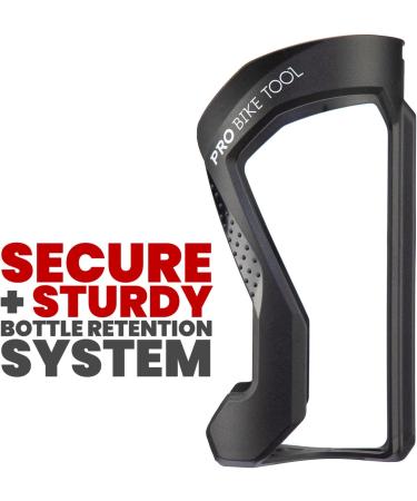 PRO BIKE TOOL Bike Water Bottle Holder - Lightweight & Strong Bicycle Cage for Road & Mountain Bikes - Modern Design - Universal Nylon Glass Fiber - Black - Buy Online on GoSupps.com