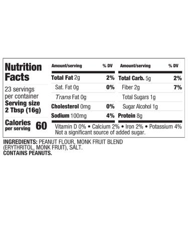 BetterBody Foods PBfit Sugar-Free Peanut Butter Powder with Erythritol and Monk Fruit - 368g (13 Ounces) - Buy Online on GoSupps.com