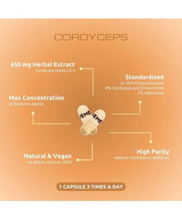 VemoHerb Cordyceps Dietary Supplement - 60 Capsules - Buy Online on GoSupps.com