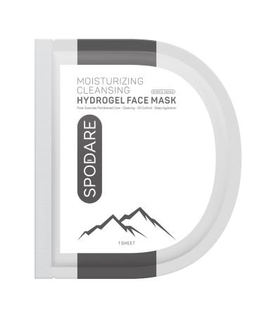 SPORTS MASK - Partitioned Care Hydrogel Face Mask - Cleanse and Moisturize When You Need It Most - Deeply Purifying and Super Hydrating after Exercise - For All Skin Types - 1 Pc Black and White