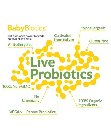 BabyBiotics - Topical Probiotic Body Care for Children of All Ages 4oz | Hypoallergenic, Vegan, Non GMO, GF | 100% Natural Live Probiotic | Safe for External + Internal Use - Buy Online on GoSupps.com