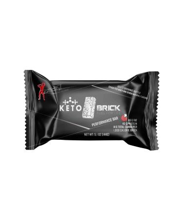 Keto Brick | Keto Snack Bar | Delicious and Easy Keto Snack on the Go | High Protein | High Fat | Sugar Free | Low Carb Bar (2 Pack Brownie Batter) Brownie Batter 2 Pack