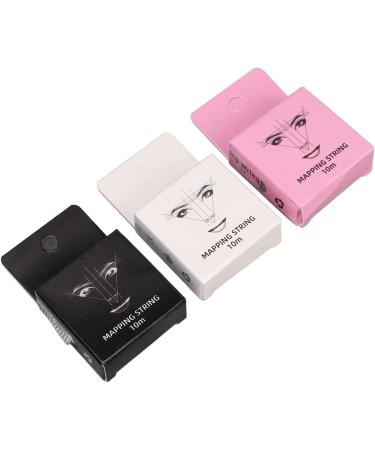 Pre Inked Eyebrow Mapping String 3pcs 32.8ft Microblading String Measurement 15ml Eyebrow Thread Line Tool Mapping Kit for Eyebrow Designers and Beginners Black White - Buy Online on GoSupps.com