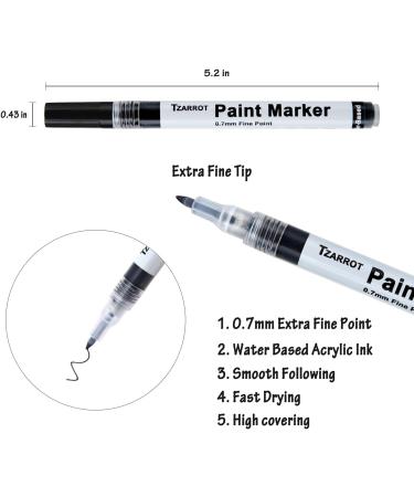 8 Pack 0.7mm White Acrylic Paint Pens - Permanent Markers for Multiple Surfaces - Buy Online on GoSupps.com