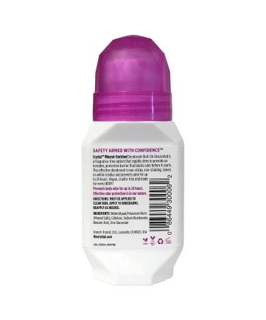 Crystal Deodorant 3 Pack - Mineral Roll-On Vegan Deodorant, Unscented 2.25 fl. oz - Buy Online on GoSupps.com