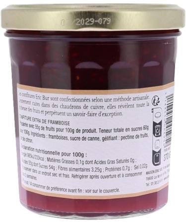 ERIC BUR Extra Raspberry Jam 370 g - Pack of 3 - Buy Online on GoSupps.com