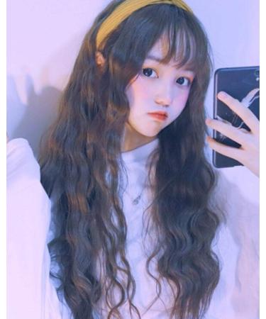 Shop Long Curly Fashion Wigs for Women - Dark Brown & Red Wine - European & American Styles - Buy Online on GoSupps.com