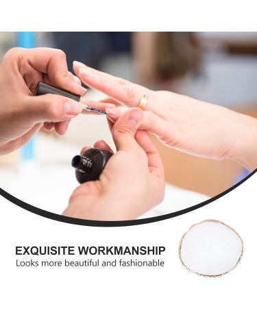  KONTONTY 1 Pc Round Nail Polish Palette Nail Art Mixing Tray Christmas Nail Art Supplies DIY Nail Manicure White Marble Resin Frame - Buy Online on GoSupps.com