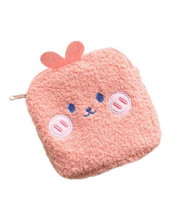 DOITOOL 1Pc Creative Period Bag Cute Sanitary Napkin Bag Small Sanitary Pads Pouch Sanitary Purse for Teens Girls Women ( Pink )