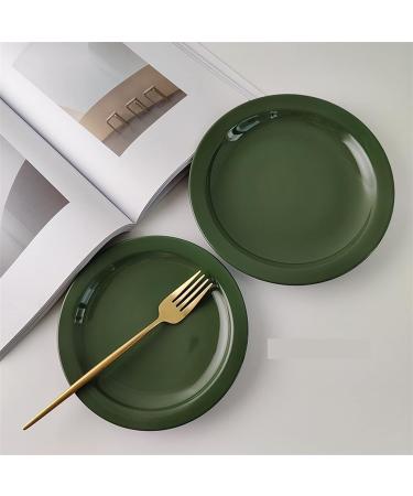 Serving Decorative Green Ceramic Plates Breakfast Cake Dessert Art Trays Kitchenware (Color : Dark Green) - Buy Online on GoSupps.com