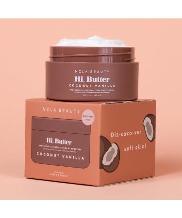 NCLA Beauty Hi Butter All Natural Body Butter - Body Moisturizer with Sunflower Oil and Shea Cocoa Mango Extracts - Coconut Vanilla - 3.4 oz - Buy Online on GoSupps.com