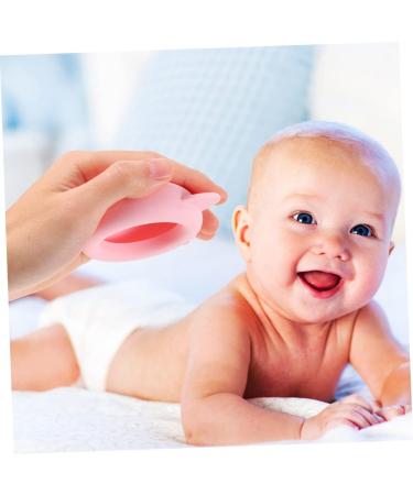 Minkissy Baby Mucus Removal Tool | 2-Piece Sputum Extractor for Toddlers | Silicone Burping Helper & Digestion Aid - Cartoon Pink 8.4x7.7cm - Buy Online on GoSupps.com