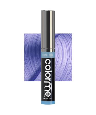 Colorme Root Touch Up Temporary Hair Mascara to color and Blend Semi Permanent Dye regrowth. Washes Out (COOL BLUE)