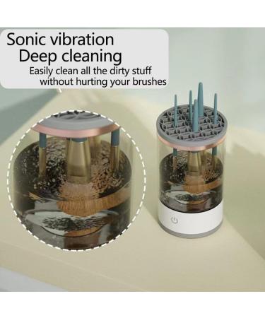 Electric Makeup Brush Cleaner & Drying Rack - Portable Auto-Rotating Cosmetic Tool for Deep Cleaning Blenders & Brushes - Perfect Gift for Women - Black - Buy Online on GoSupps.com