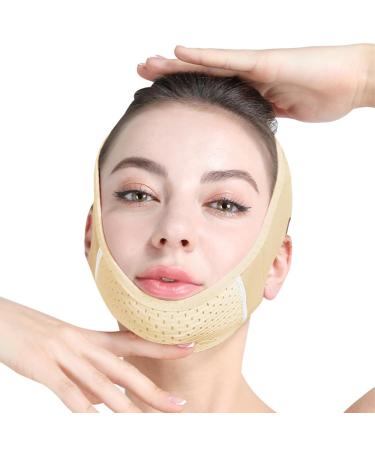 Double Chin Eliminator Strap | Breathable V Line Lifting Mask for Women | Get Rid of Double Chin & Prevent Sagging (Yellow - Buy Online on GoSupps.com